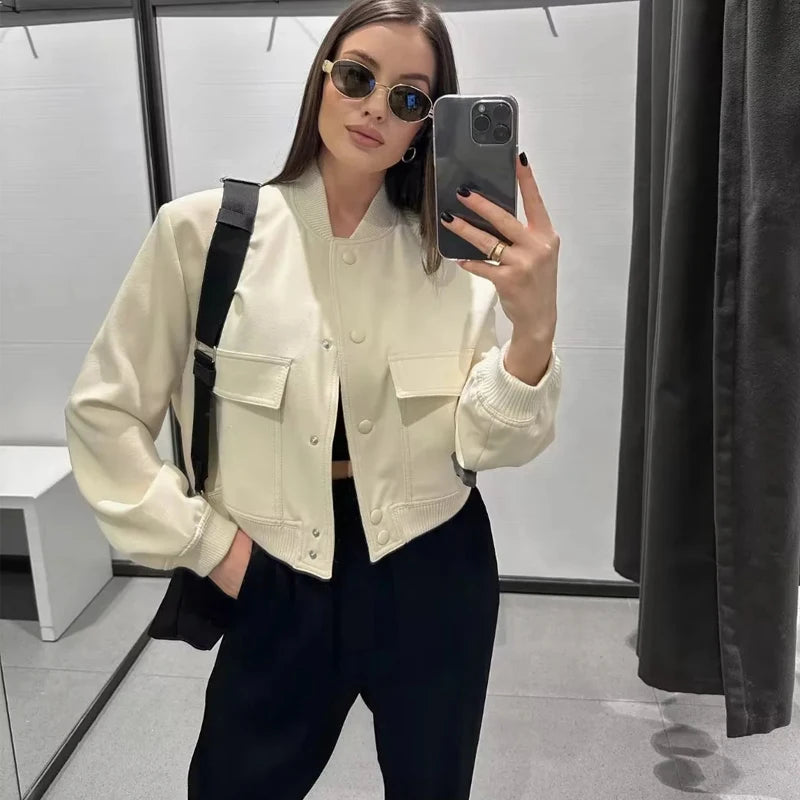 Woman Bomber Jacket Coat